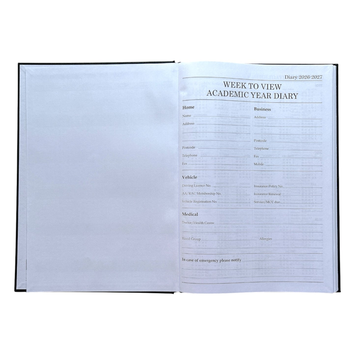 Janrax 2026-2027 A4 Week To View Burgundy Academic Diary