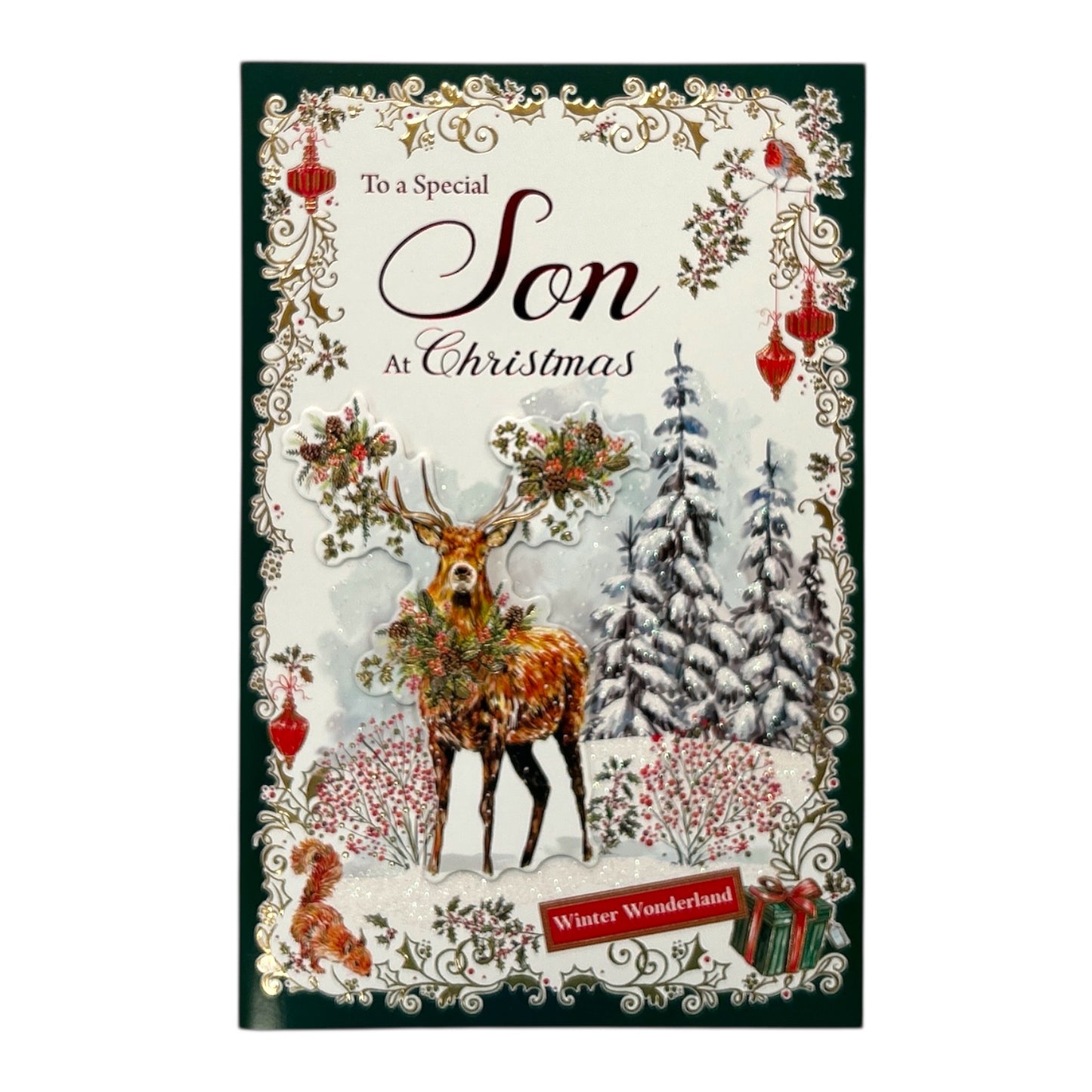 Winter Wonderland Wishes Design To a Special Son Christmas Card