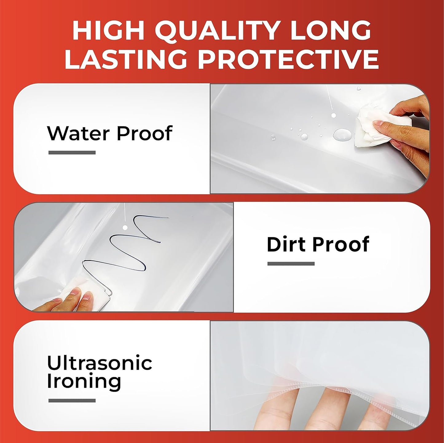 Pack of 10 A4 Clear Exercise Book Covers by Janrax