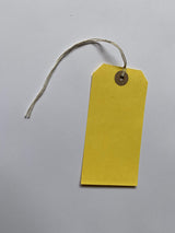 Box of 1000 Yellow Strung Tags 120mm x 60mm