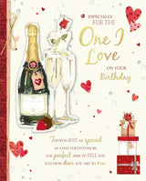 Bottle Of Wine One I Love Birthday Card