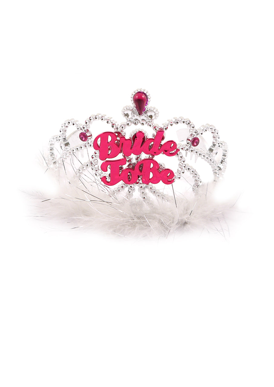 Tiara Bride To Be With Fur 12.5cm x 9cm