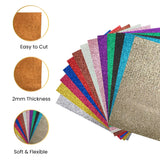 Pack of 10 A4 Orange Glitter EVA Foam Sheets