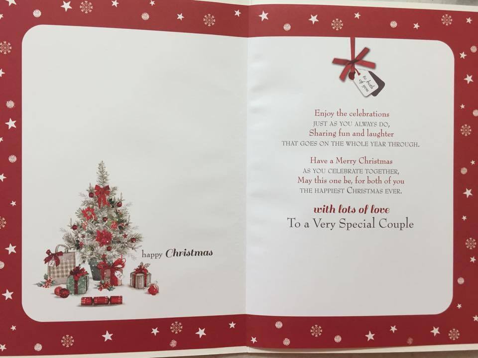 TRADITIONAL BROTHER & FIANC'EE CHRISTMAS BOTH OF YOU NICE VERSE GREETING CARD