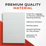 Pack of 210 White 5x35mm Rectangular Labels - Adhesive Stickers