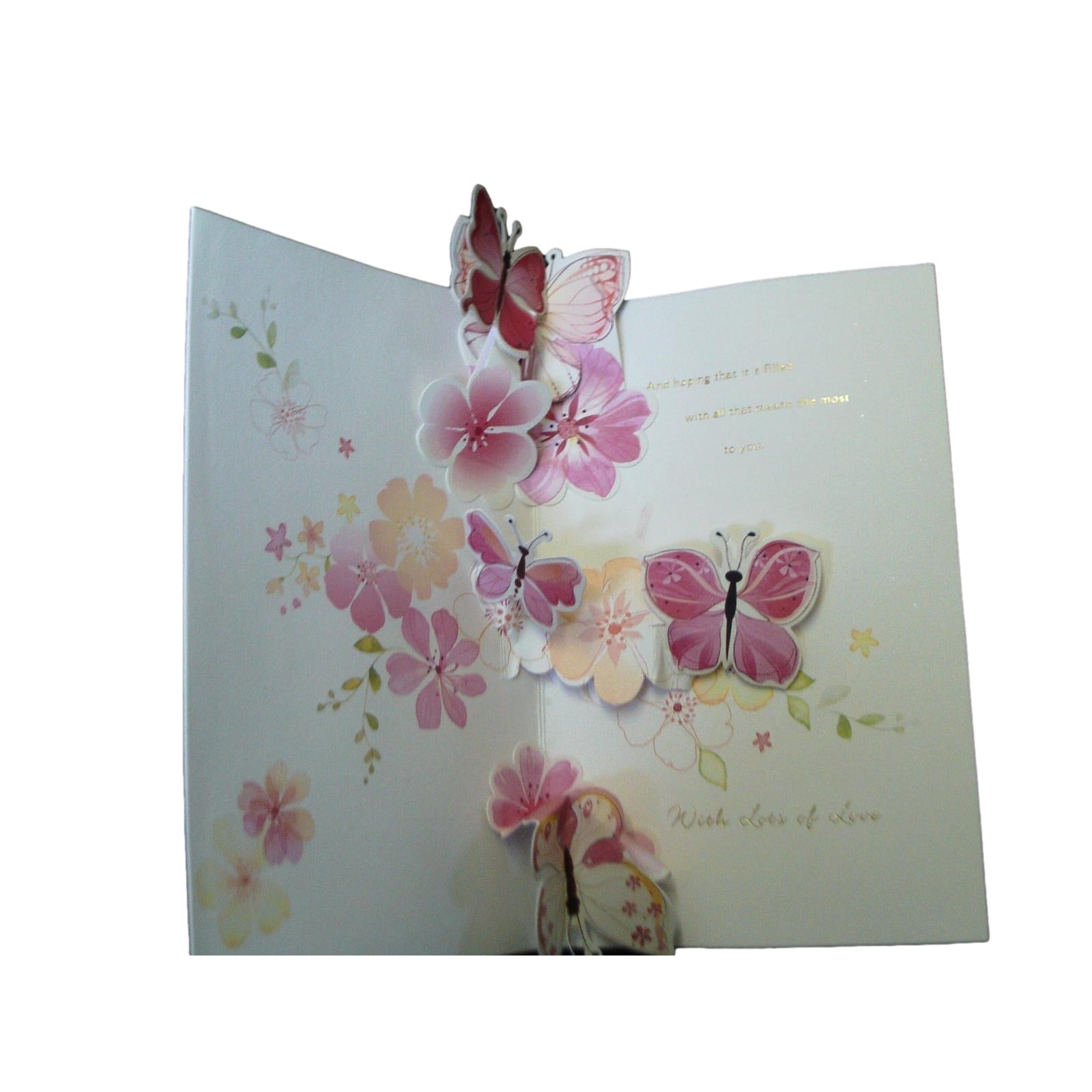 Special Mum Pop Up Lovely Butterfly & Flower Mother's Day Card