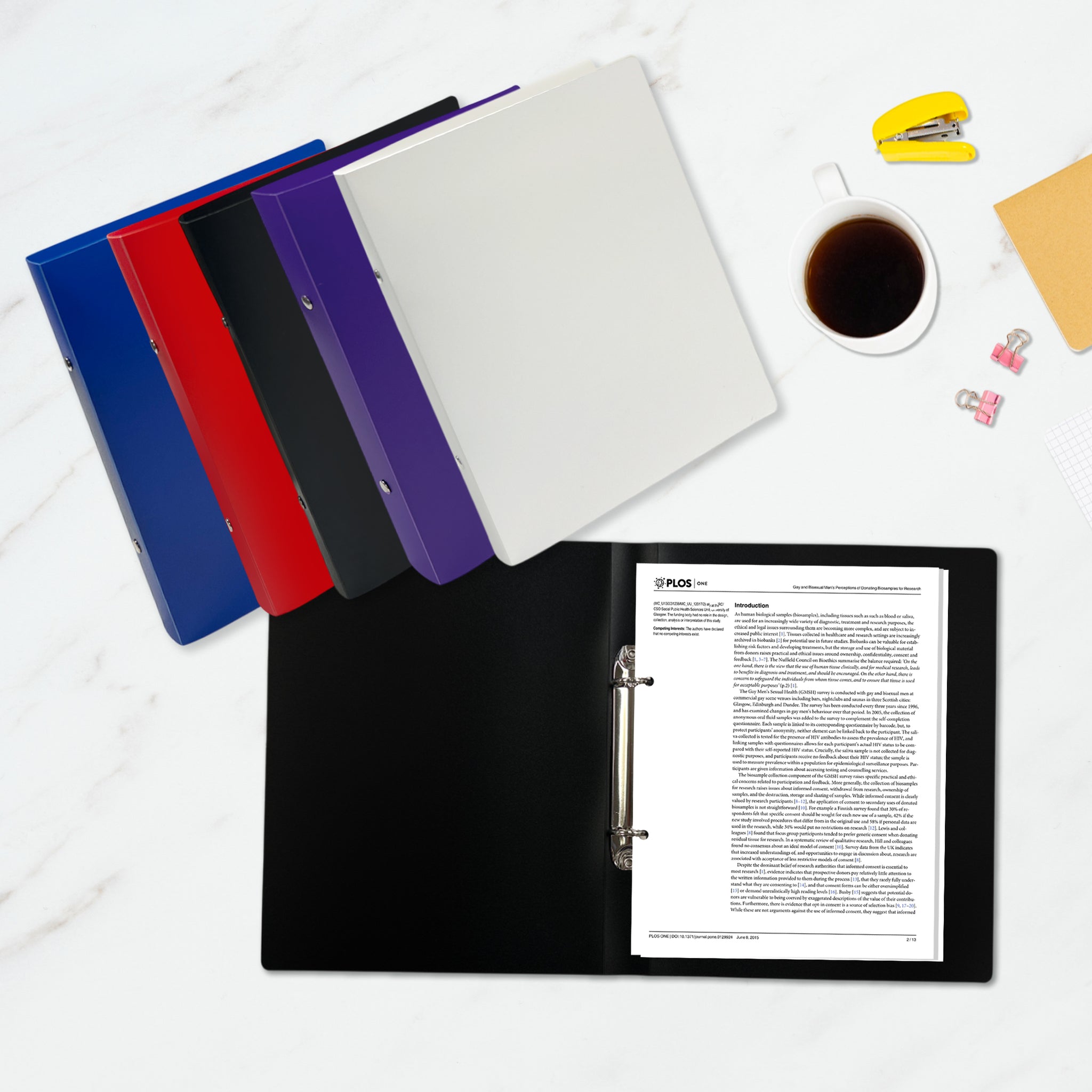 A5 Blue Ring Binder by Janrax