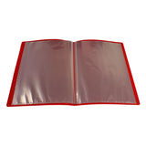 A5 Red Flexible Cover 10 Pocket Display Book