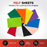 Pack of 10 A4 Red Coloured Felt 180gsm Sheets