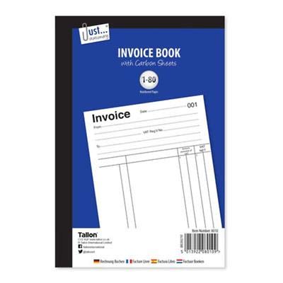 Just Stationery Invoice Book with Carbon Sheet - 80 Pages