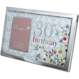Large Silver Plated 4 x 6 30th Birthday