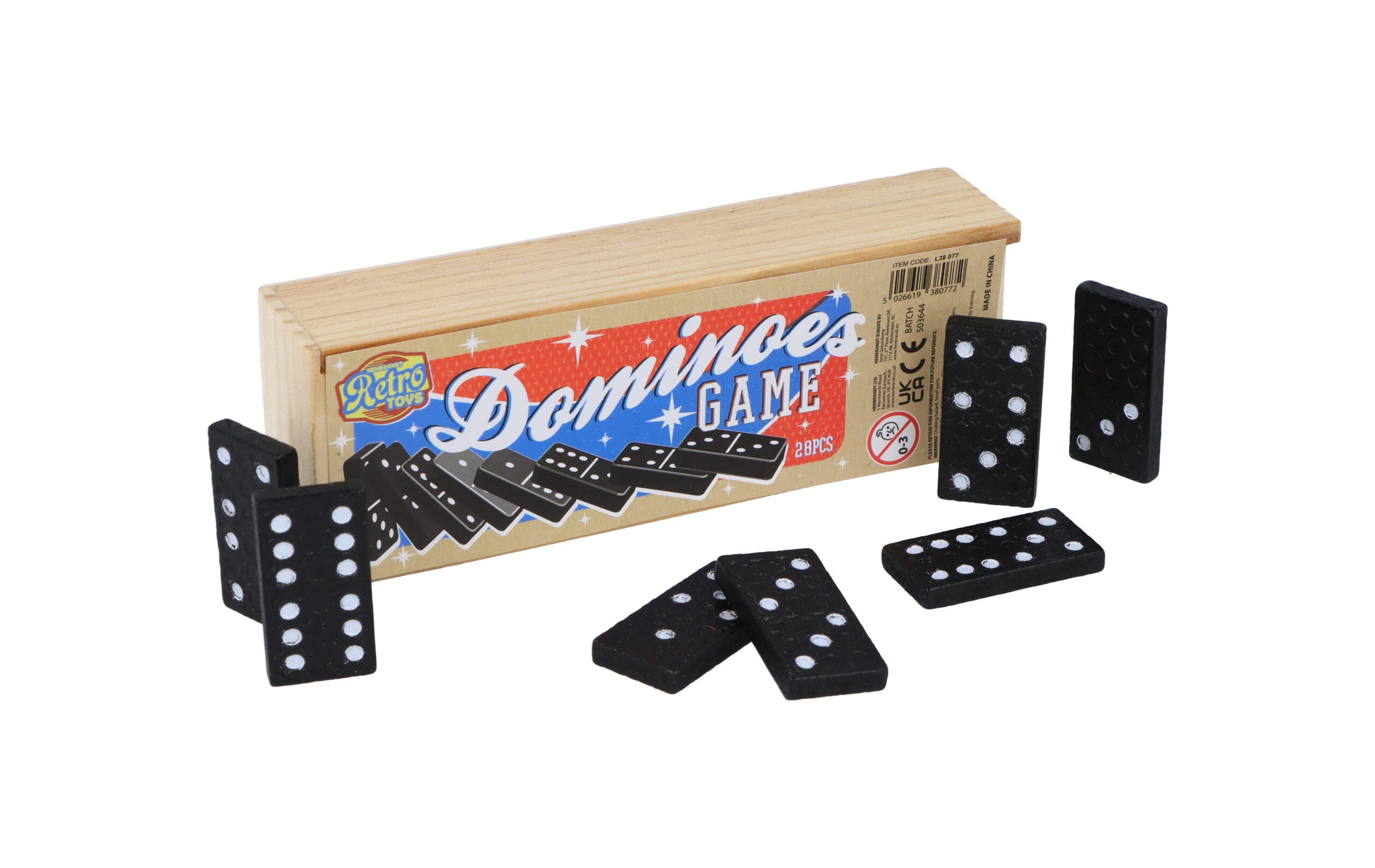 Dominoes In Wooden Box 28 piece Set