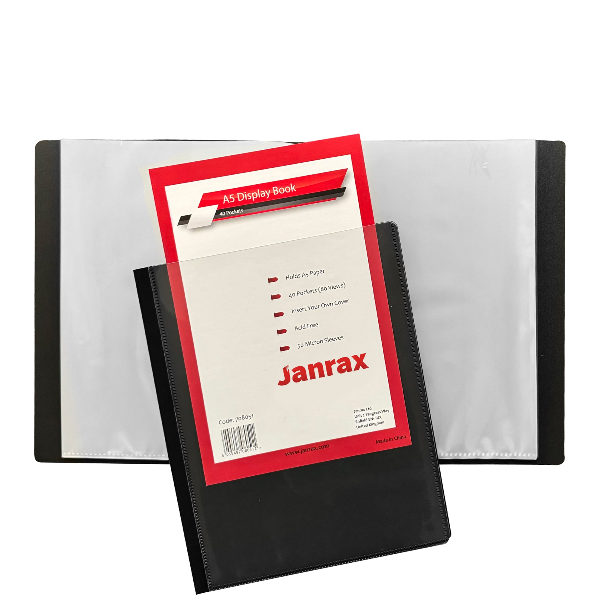 Janrax A5 Presentation Display Book 40 Pockets (80 Views)