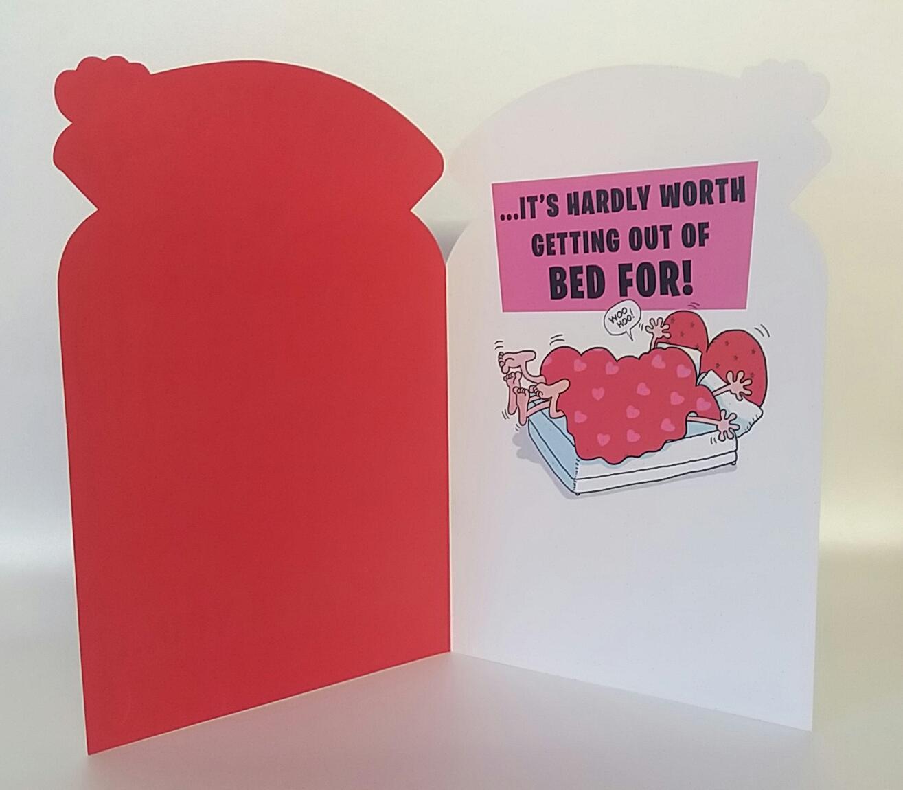 Out of Bed Valentine's Day is Great Humour Funny Card 
