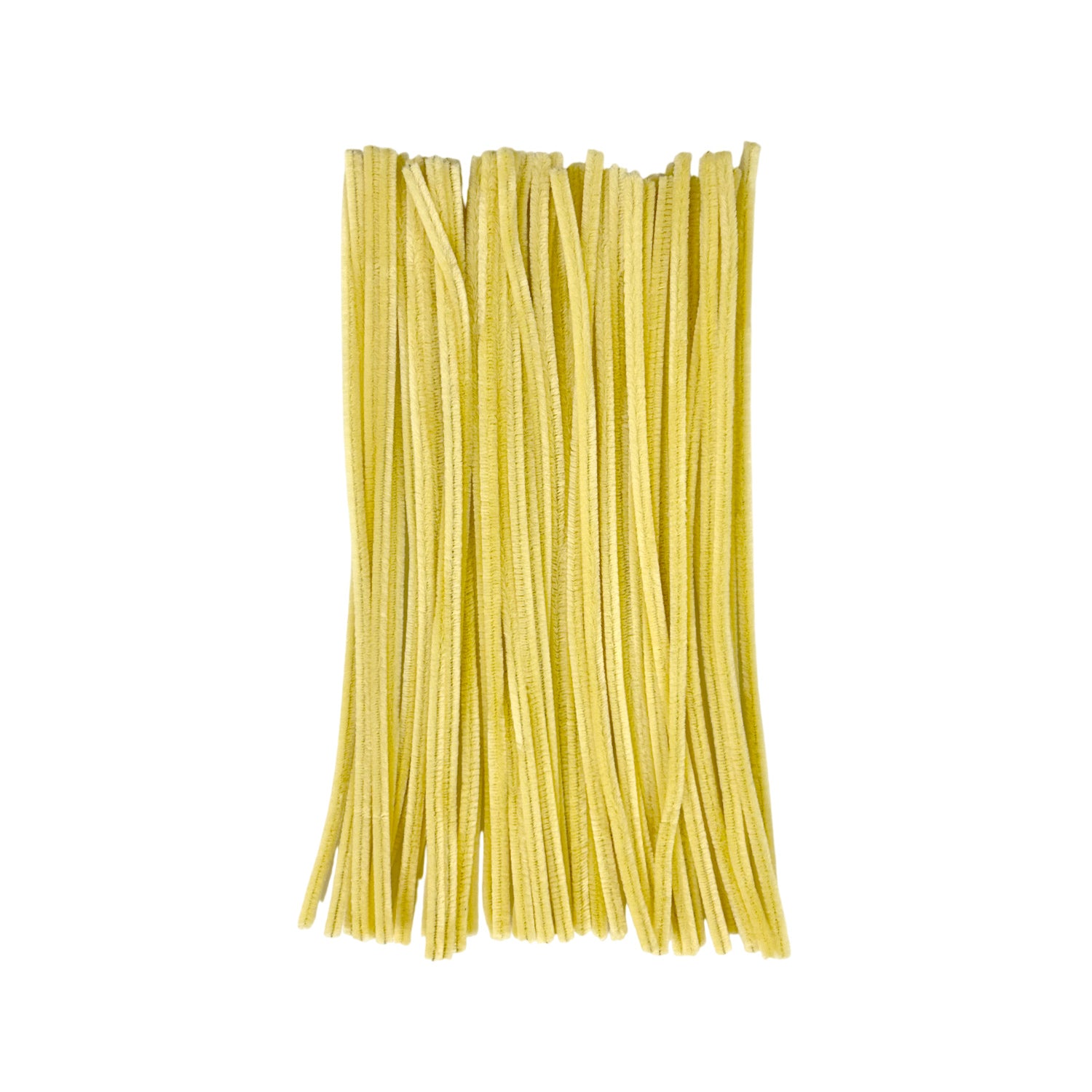 Pack of 50 Cream Yellow Coloured Pipe Cleaners 30cm x 6mm Craft Chenille Stems