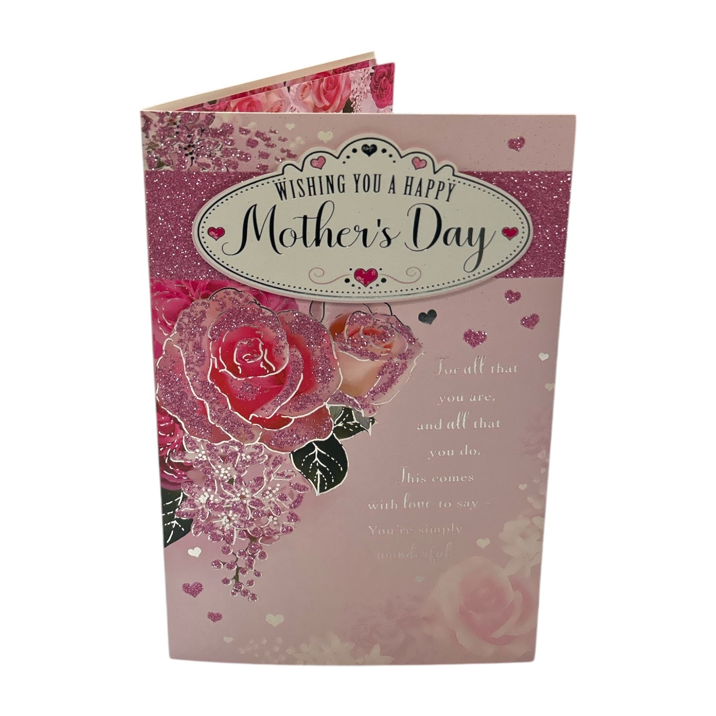 Beautiful Roses Floral Design Pink Mother's Day Card