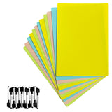 Pack of 12 A3 Assorted Coloured Whiteboards with 12 White Board Marker Pens