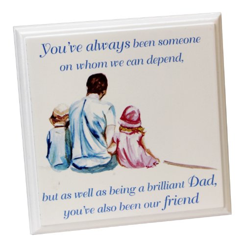 Dad & kids freestanding MDF plaque with verse by Jennifer Rose