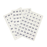Pack of 144 Black on White 00-99 Number 12x12mm Self Adhesive Labels