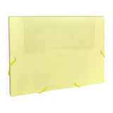 Pastel Yellow A4 Elastic Closure Box File