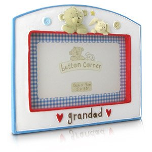 For Grandad Button Corner Frame 13 X 9 cms