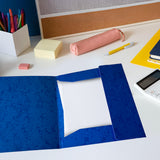 Pack of 12 A4 Assorted Colour Card 3 Flap Folders with Elastic Closure