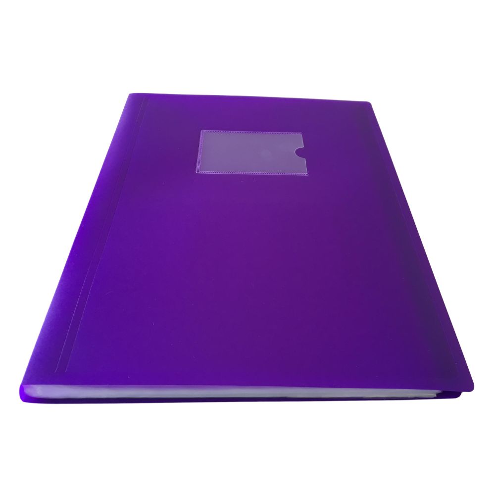 A4 Purple Flexible Cover 40 Pocket Display Book