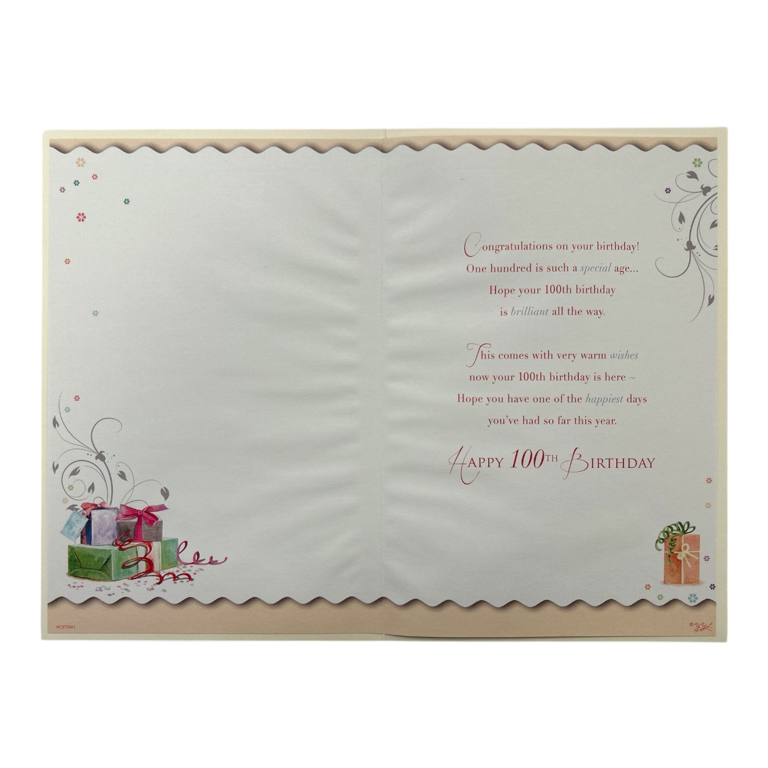 Best Wishes On 100th Birthday Gifts Design Open Celebrity Style Card