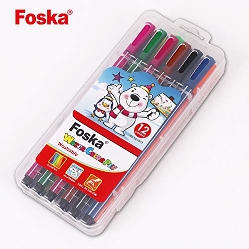 Case of 12 Washable Water Colour Pens - Felt Tip