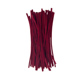 Pack of 50 Burgundy Coloured Pipe Cleaners 30cm x 6mm Craft Chenille Stems