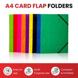 A4 Green Card 3 Flap Folder With Elastic Closure