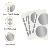 Pack of 6 Silver Foil Company Seals Labels 50mm