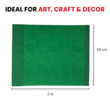 Light Green Crepe Paper Sheet 50cm x 2m 17GSM 35% Stretch Craft Paper