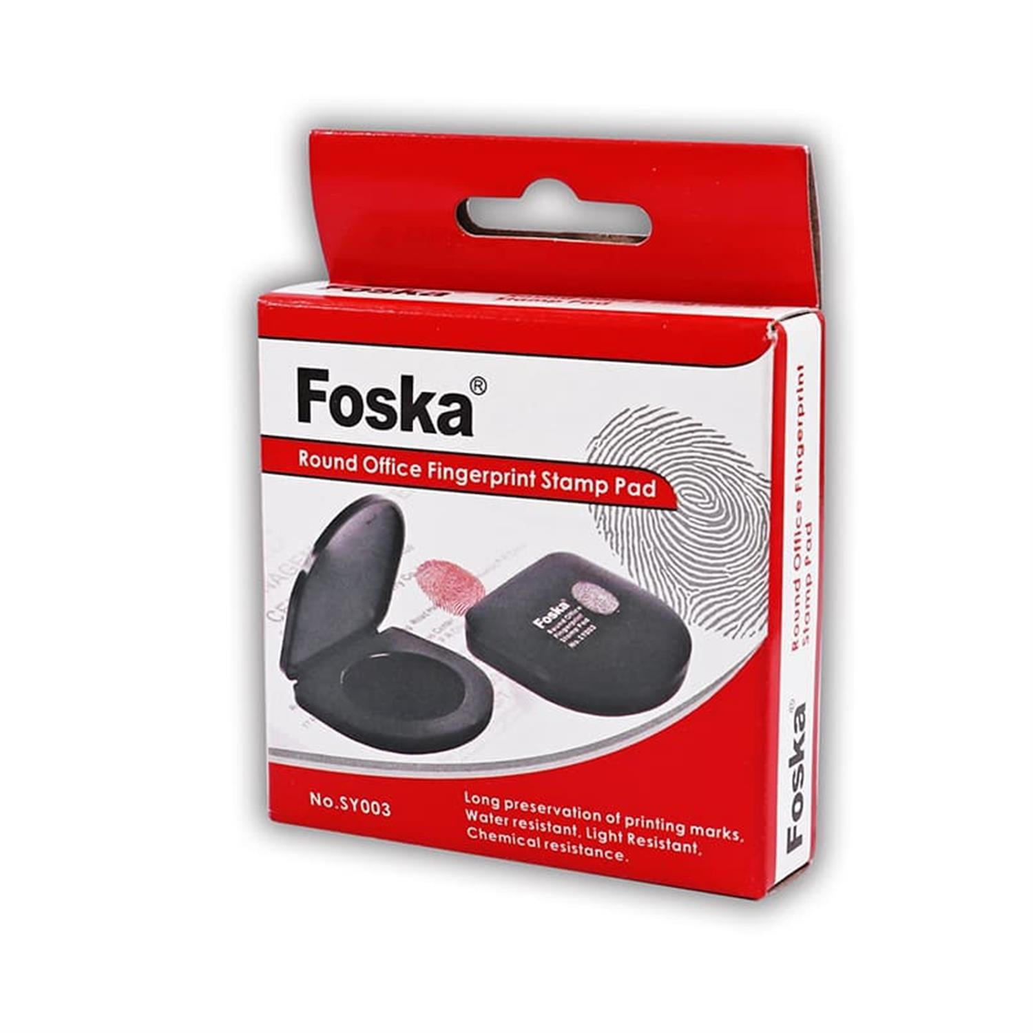 Round Plastic Black Fingerprint Pad