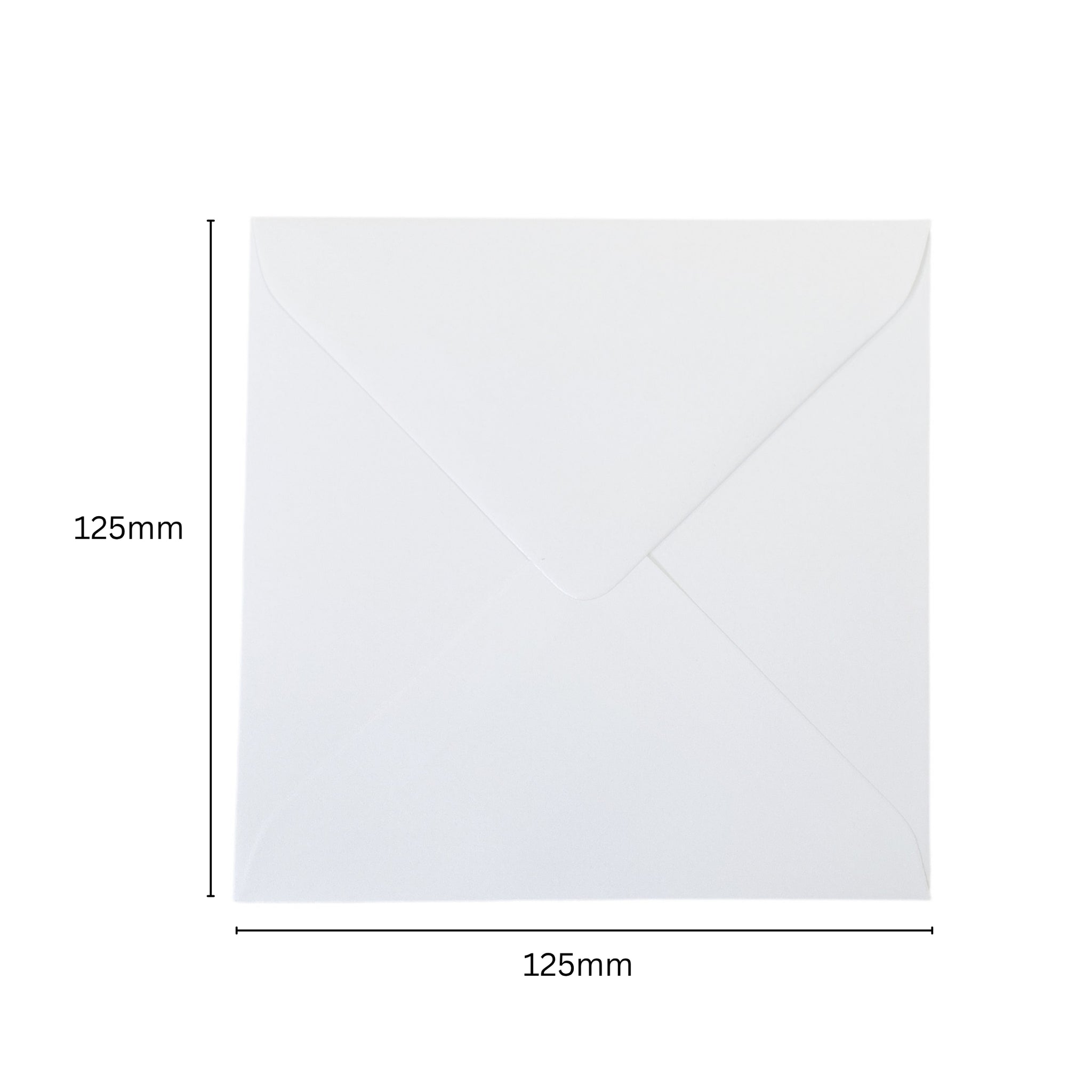 Pack of 50 White 100gsm 125x125mm Gummed Envelopes