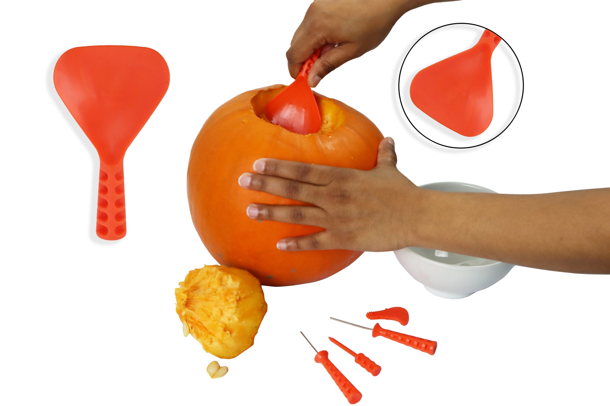 Halloween Pumpkin Carving Kit Tool 5 Pcs Set (DNLE)