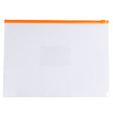 Pack of 12 A4 Clear Zippy Bags with Orange Zip