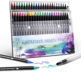Pack of 48 Washable Water Colour Brush Tip Pens