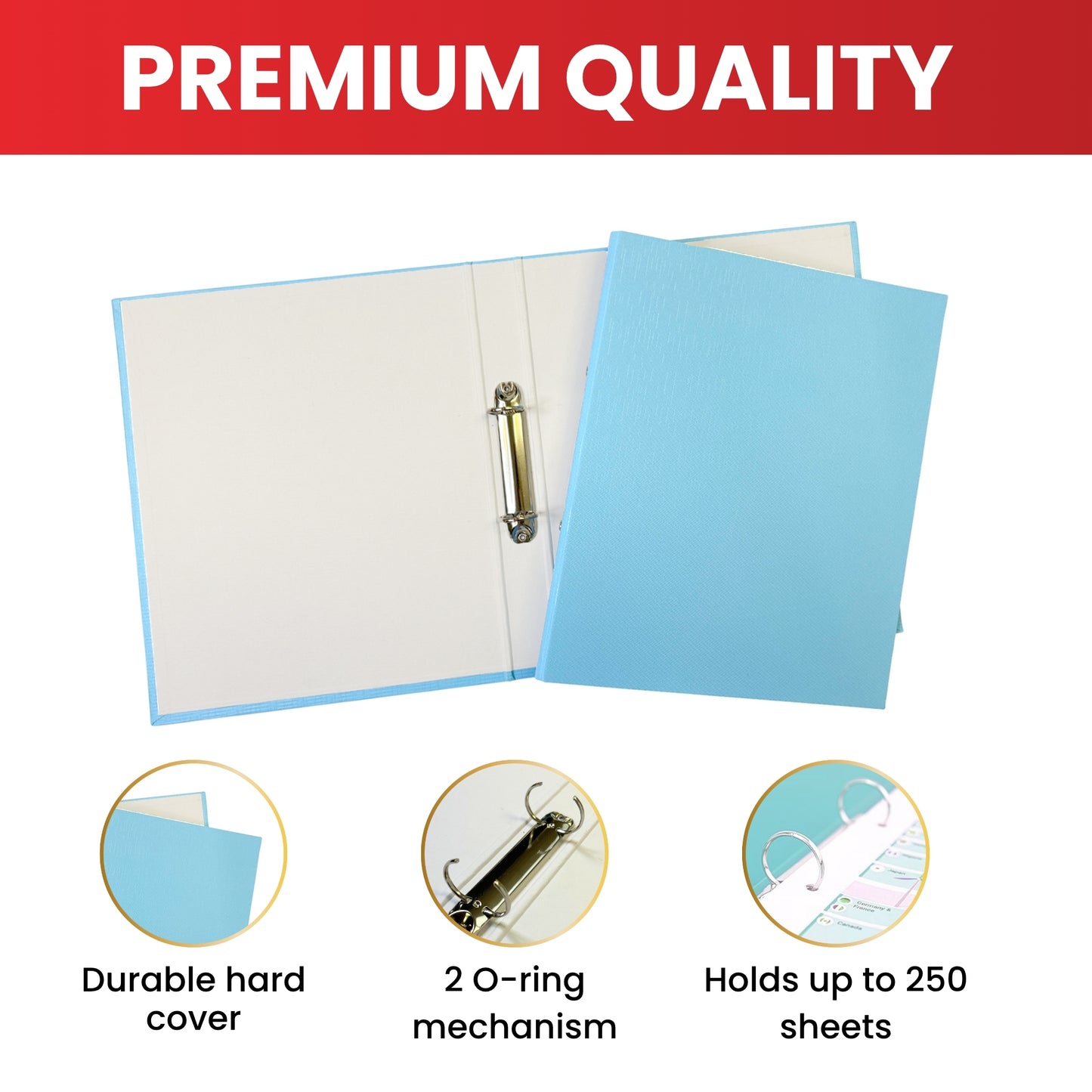 A4 Pastel Purple Paper Over Board Ring Binder by Janrax