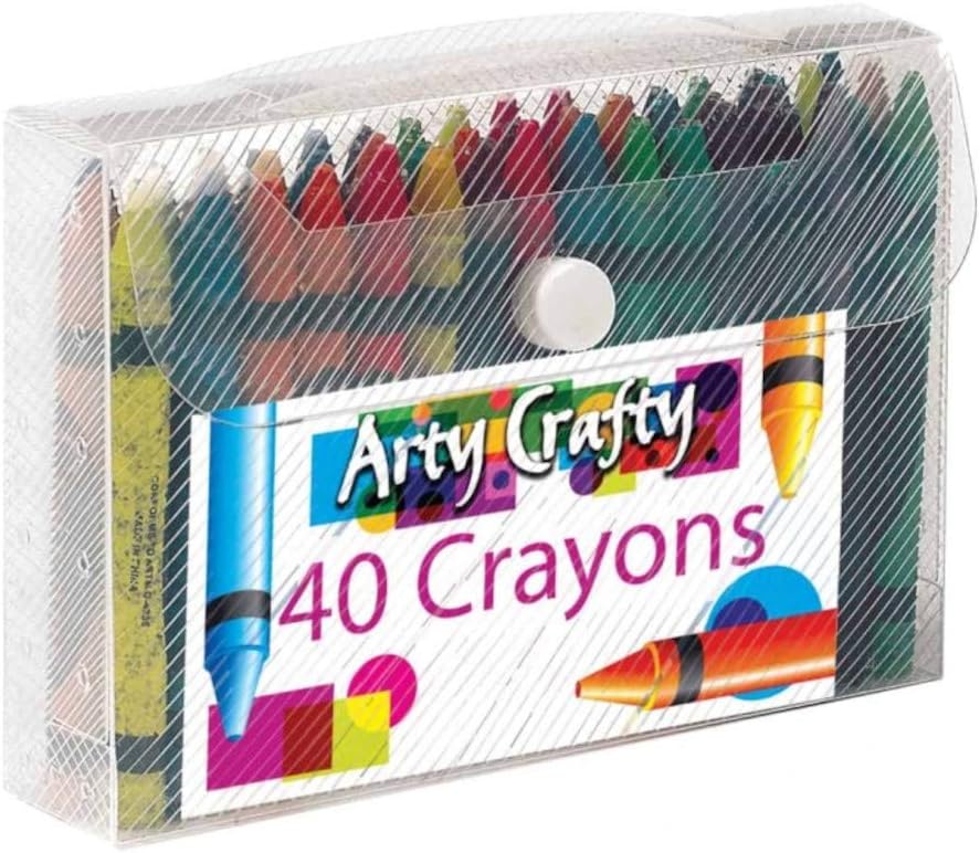 Pack of 40 Arty Crafty Wax Crayons {DC}