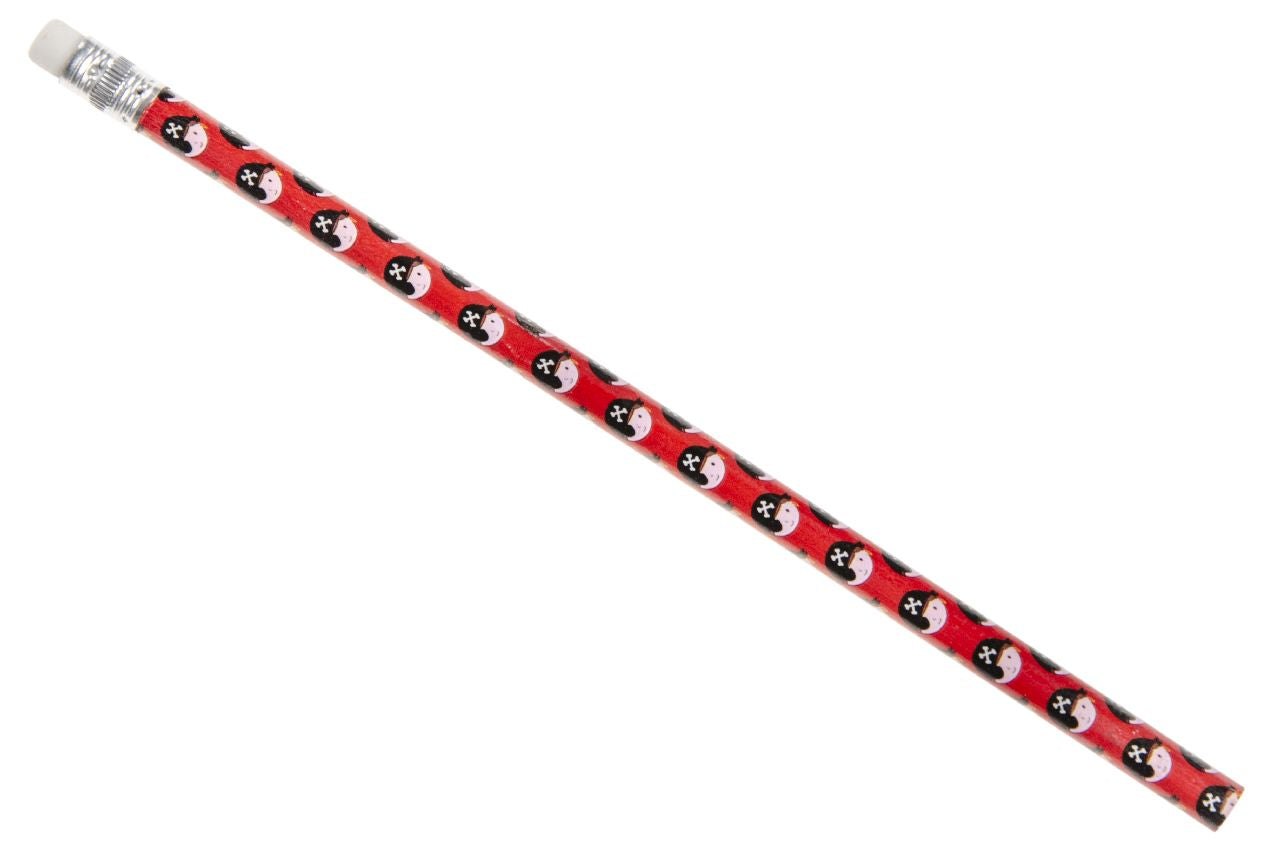 Pack of 12 Pirate Design Pencils with Eraser