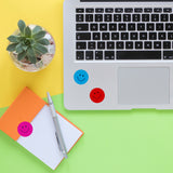 Pack of 420 Blue Smile Face 24mm Self-Adhesive Labels