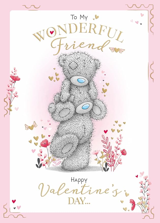 Bears On Top Of Each Other Friend Valentine's or Galentine's Day Card {DC}