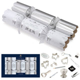 Pack of 8 14" Silver Deluxe Christmas Dinner Crackers