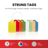 Pack of 100 Medium White Strung Tags 25 x 39mm