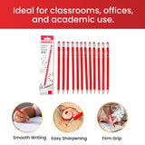 Pack of 12 Janrax HB Pencils with Erasers