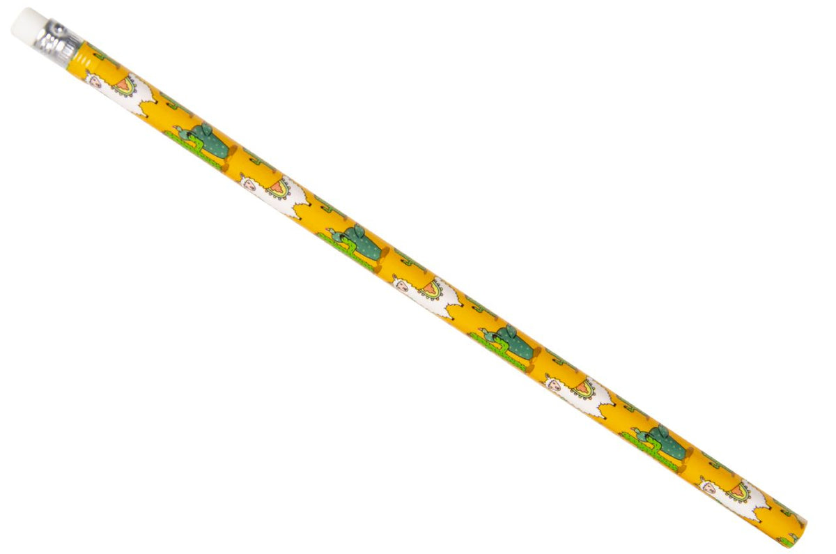 Pack of 12 Alpaca Design Pencils with Eraser