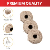 3 Cotton Twine Roll