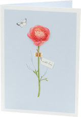 Pretty Rose Flower Design Birthday Card