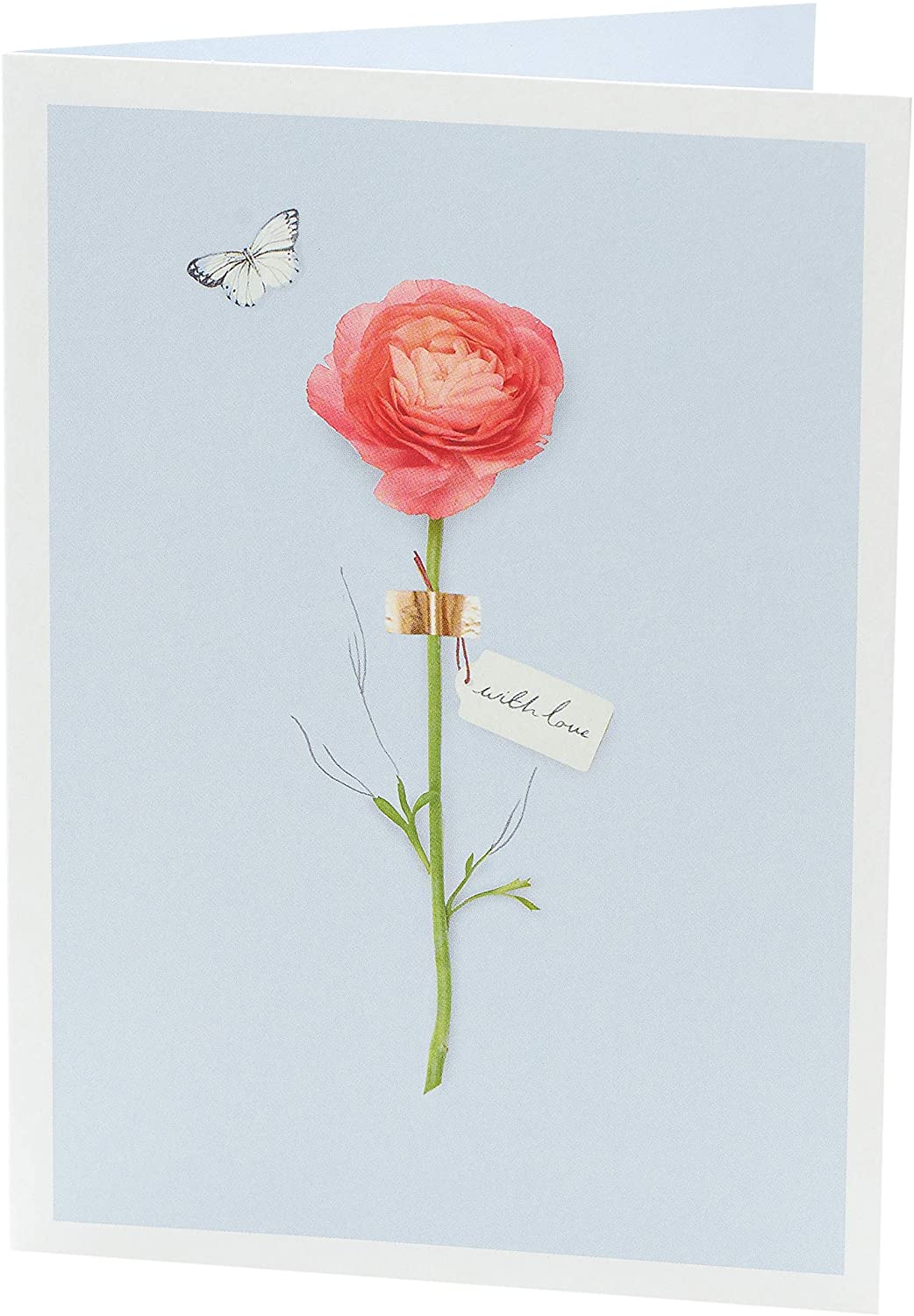 Pretty Rose Flower Design Birthday Card